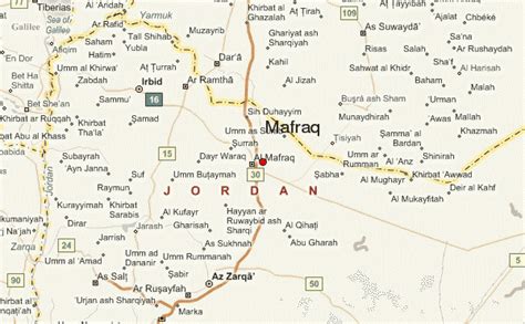 Mafraq is the capital city of mafraq governorate in jordan, located 80 km to the north from the capital amman in crossroad to syria to the north and iraq to the east. Kaart Jordanie Plattegrond - Kaart Wallpaper