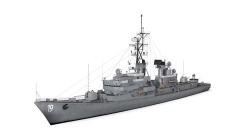 3d Model Ddg 19 Uss Tattnall Vr Ar Low Poly Cgtrader