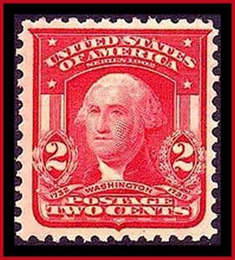 George Washington 2 Cent Red Postage Stamp Design Postage Stamps Usa