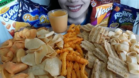 Asmr Mukbang Cheesy Chips Filipino Snacks Sari Sari Store Foods