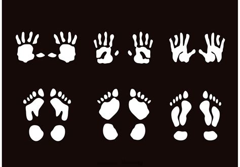 Child Handprint And Footprint Vectors 89459 Vector Art At Vecteezy