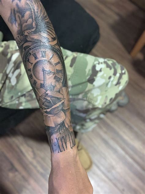 Roman Numerals Tattoo Arm Sleeve Viraltattoo