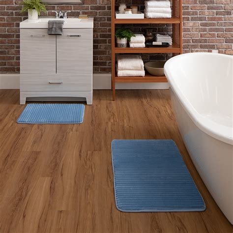 Mainstays Performance 2 Piece Quick Dry Memory Foam Bath Rug Set 17 X