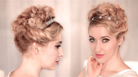 Cute Easy Curly Updo For Weddingprom Hairstyle For