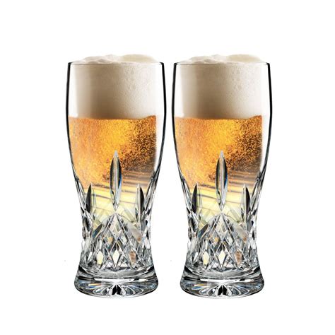 waterford crystal lismore pint beer glass pair waterford pint of beer waterford crystal