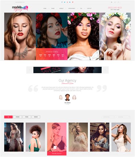 Models Agency Models Portfolio Html Template Modern Web Templates