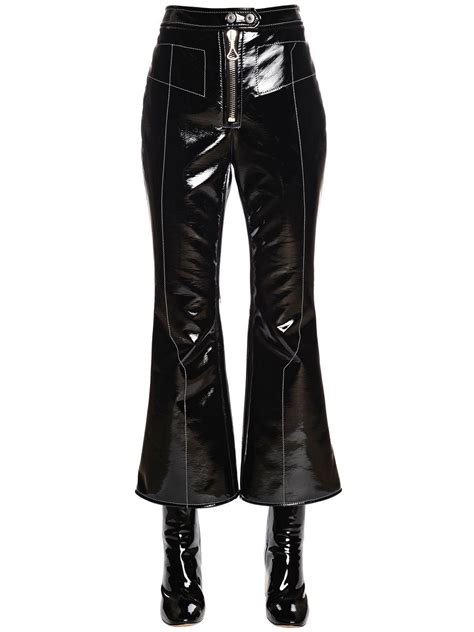 lyst ellery stretch faux patent leather pants in black save 16 66666666666667