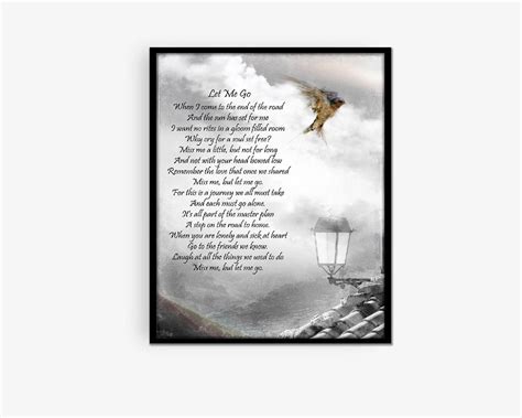 Miss Me But Let Me Go Funeral Poem Christina Rossetti Loss Etsy