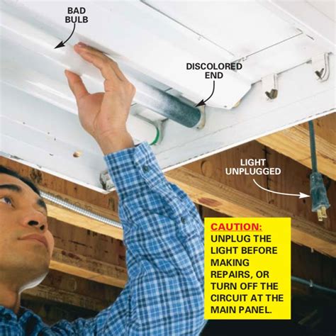 How To Remove A Broken Fluorescent Light Bulb