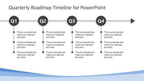 Simple Quarterly Roadmap Timeline For Powerpoint Slidemodel
