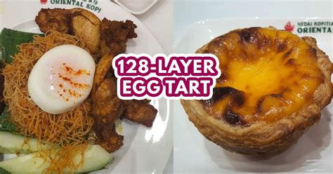 Oriental Kopi Serving Award Winning Layer Egg Tart Tangy Mee Siam