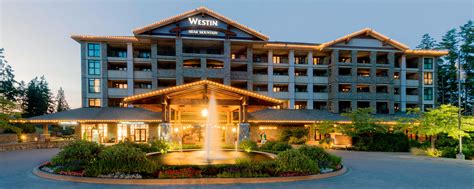 A roundtrip airport shuttle is provided for a. Spa Hotel in Victoria, BC | The Westin Bear Mountain Golf ...