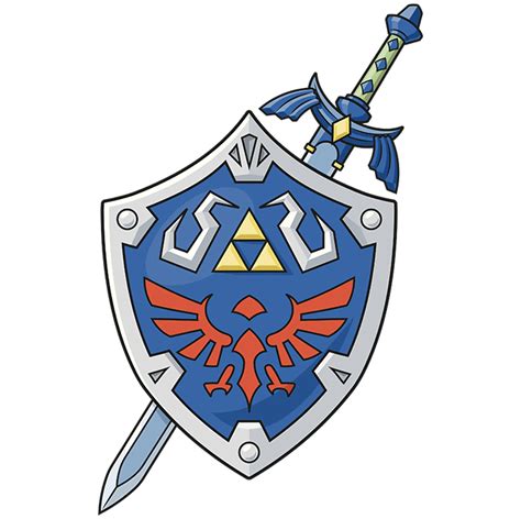 How To Draw The Master Sword And Hylian Shield From The Legend Of Zelda