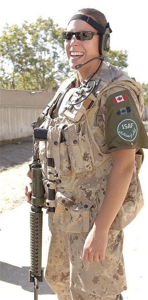 Female Member Of The Canadian Isaf Force In Afganistan Canadian