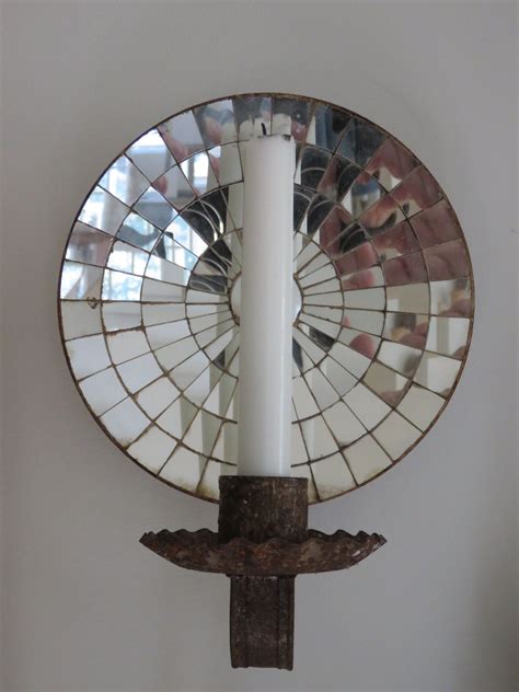Shop catriona mirrored candle sconce at horchow, where you'll find new lower shipping on hundreds of home furnishings and gifts. Early mirror backed candle sconce. One of a pair. (With ...