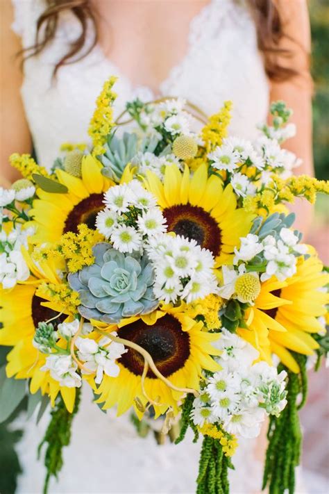 Perfect Sunflower Wedding Bouquet Ideas To Love WeddingInclude