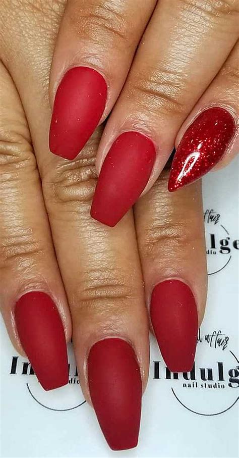 24 matte red nails ideas successful acrylic and coffin designs page 18 of 24 women world blog