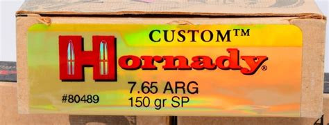 Lot 1189 60 Rounds Of Hornady 765 Argentine Ammo Brand Used Works