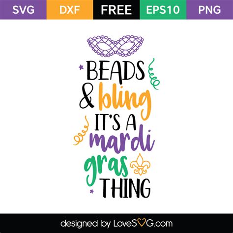 Choose from 1100+ beads and bling graphic resources and download in the form of png, eps, ai or psd. Beads & Bling it's a Mardi Gras thing | Lovesvg.com