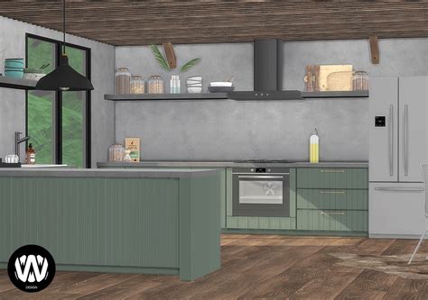 Sims 4 Cc Kitchen Opening 1 A Zip File That Contains The Render