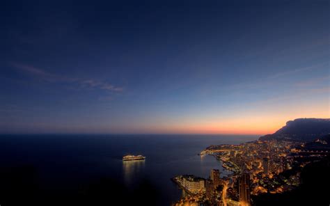 Beautiful Landscape Monaco At Night