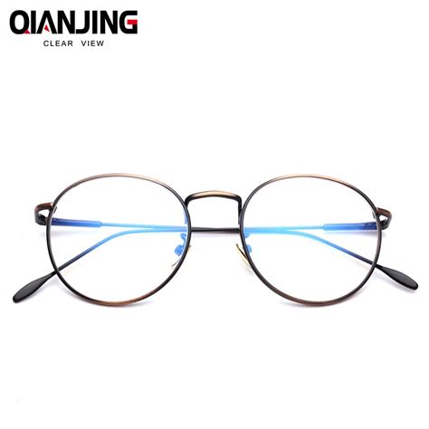 Buy Qianjing Korean Glasses Frame Retro Full Rim Gold