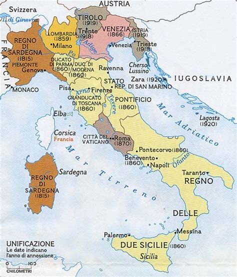 Cartina Italia 1920
