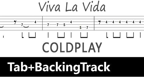 Coldplay Viva La Vida Guitar Tabbackingtrack Youtube