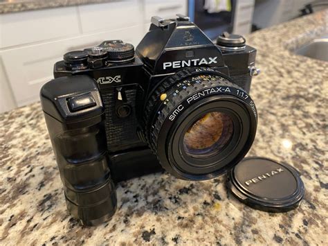 Two Black Beauties Pentax Mx With Winder Pentax Me Super With Winder