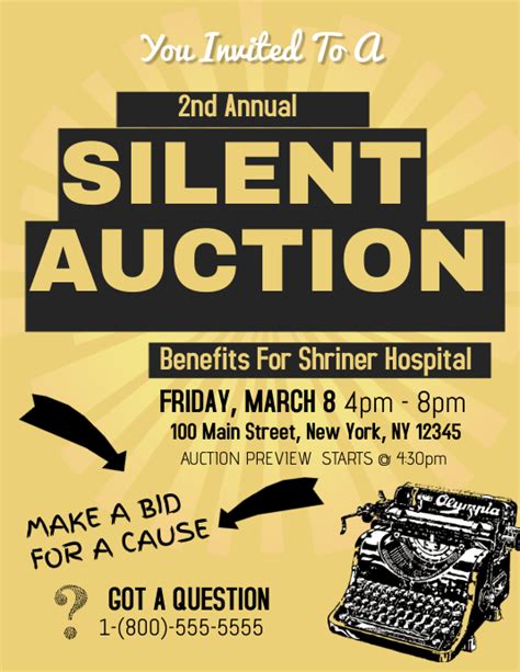 Silent Auction Flyer Template Free