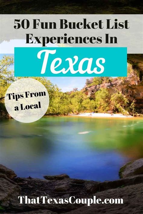 50 Awesome Texas Bucket List Experiences That Texas Couple