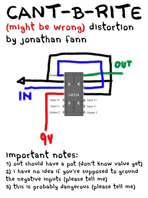 Distortion Pedal Schematic Explained