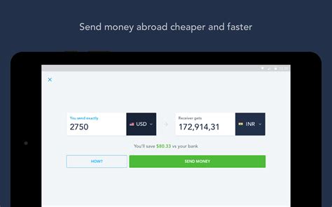 It also offers low fees and low minimum transfer amounts. TransferWise Money Transfer - Android Apps on Google Play ...