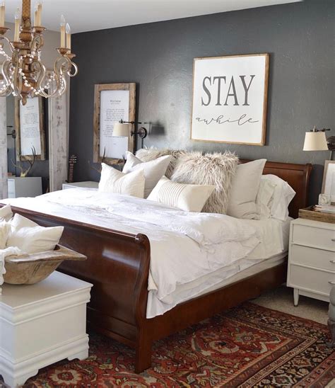 This traditional style platform bed master bedroom are no less than inviting sanctuaries where home owners could lay down all their worldly worries and take a full good night. Bedroom Ideas Dark Furniture | Brown furniture bedroom ...