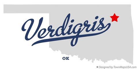 Map Of Verdigris Ok Oklahoma