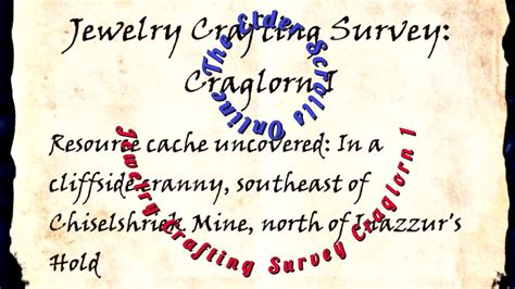 Eso Jewelry Crafting Survey Craglorn The Elder Scrolls Online