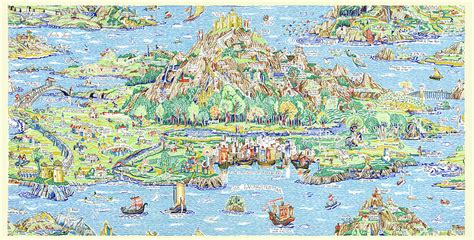 A Map Of Fairyland Painting By Bernard Sleigh Fine Art America