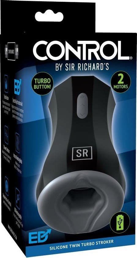 sir richard s control silicone twin turbo stroker black masturbators and strokers bol