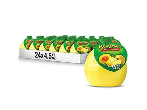 ReaLemon 100 Lemon Juice 4 5 Fluid Ounce Bottle Pack Of 24 Newegg