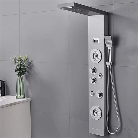 Augusts Shower Panel With Fixed Shower Head Wayfair Canada