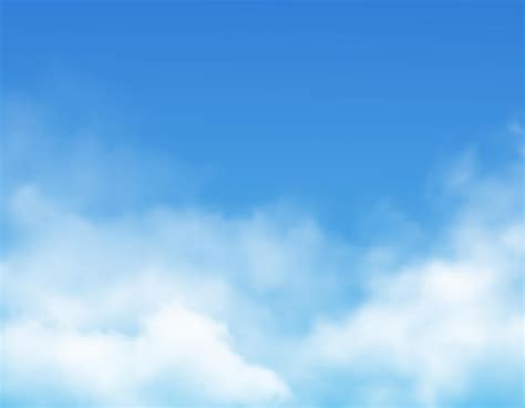Premium Vector Clouds On Blue Sky Background Realistic Vector