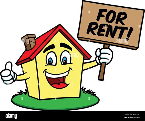 Cartoon House For Rent A Cartoon Illustration Of A House For Rent