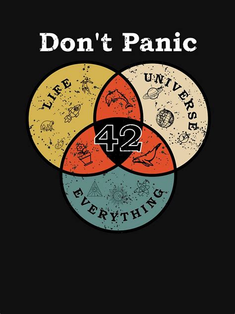 42 Dont Panic Life Universe Everything Hitchhiker Guide Galaxy T
