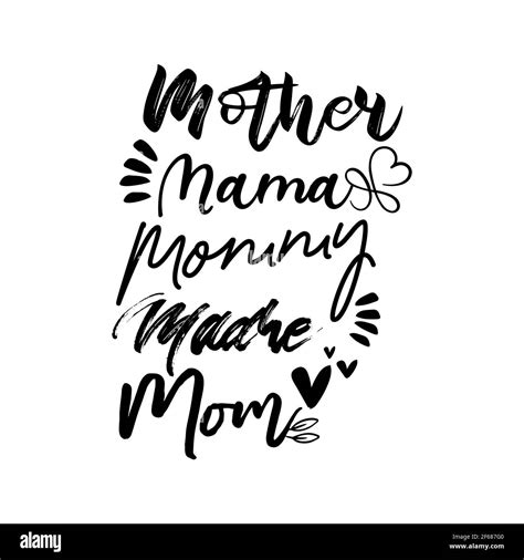 Día De Las Madres Madre Mama Mamá Mamá Tipografía Carta Artesanía O