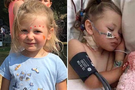 heartbreaking pic of three year old girl fighting for life after being struck down with li