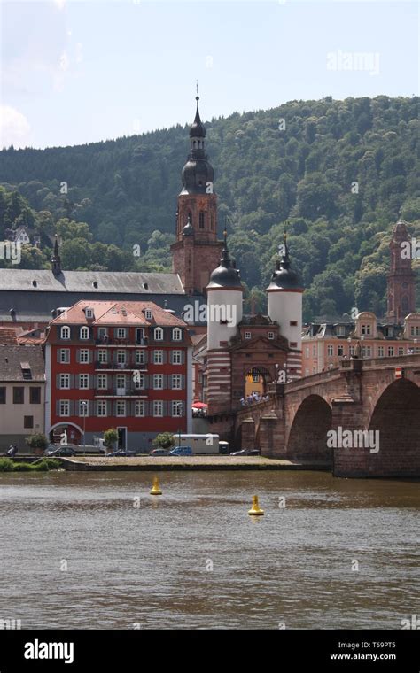 Heidelberg Old Bridge With Bridge Gate Stock Photo Alamy