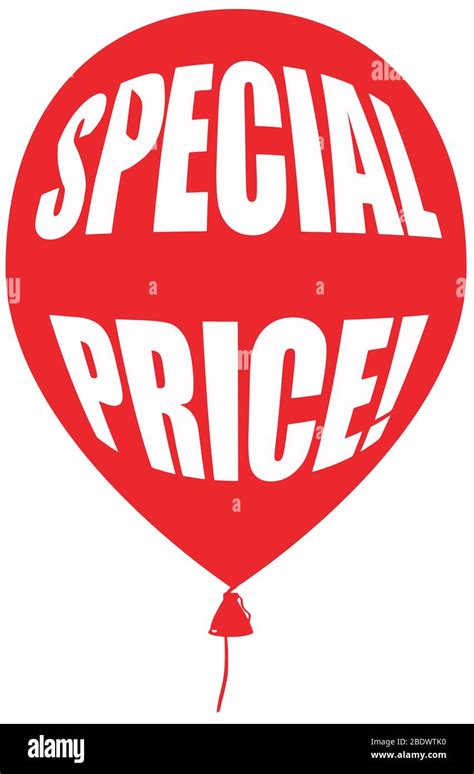 Special Price Red Balloon Text Illustration Stock Photo Alamy