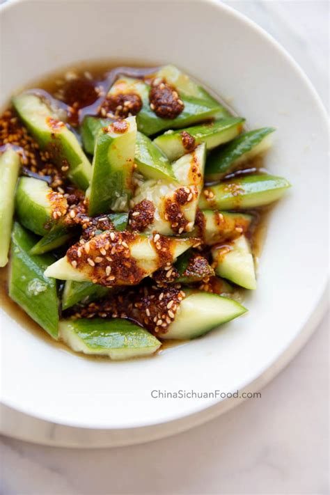 Chinese Cucumber Salad Smashed Version China Sichuan Food