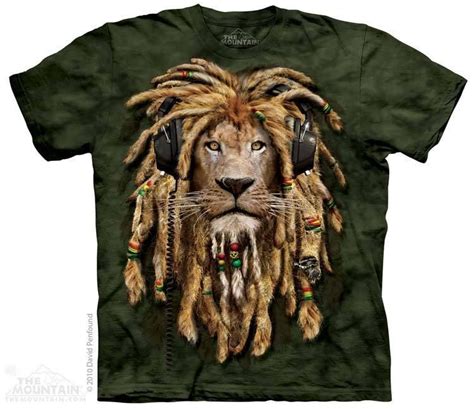 The Mountain Rasta Lion King Dj Jahman Dreads Rastafarian Lion T Shirt