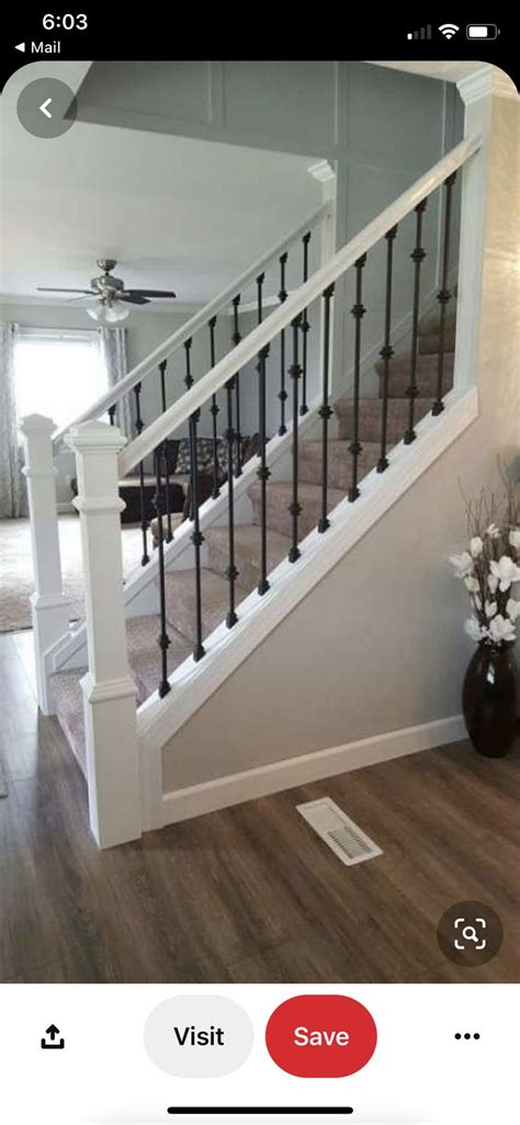 In prep for our addition i built this railing to get the project list started. Pin by Carol on Interior stair railing | Stair railing ...